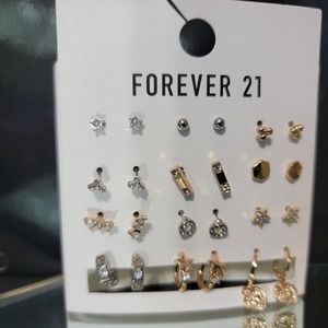 Forever 21 | Silver | Gold | Earrings | Studs | 12 Pairs